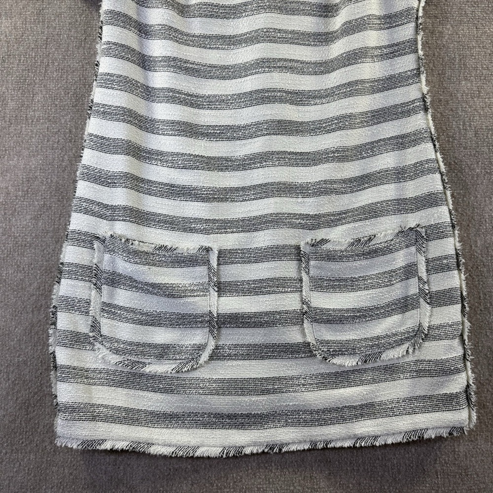 MICHAEL Michael Kors Striped Tweed Metal Chain Neck Shift Dress Size 6 - Picture 3 of 11